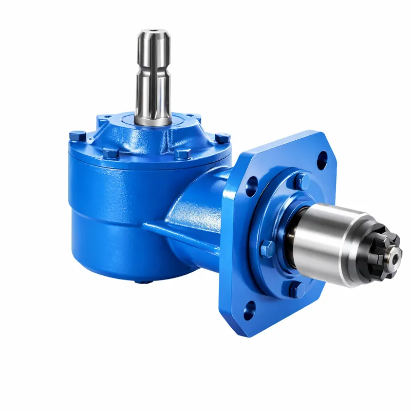 Right angle bevel gearbox for farm implements